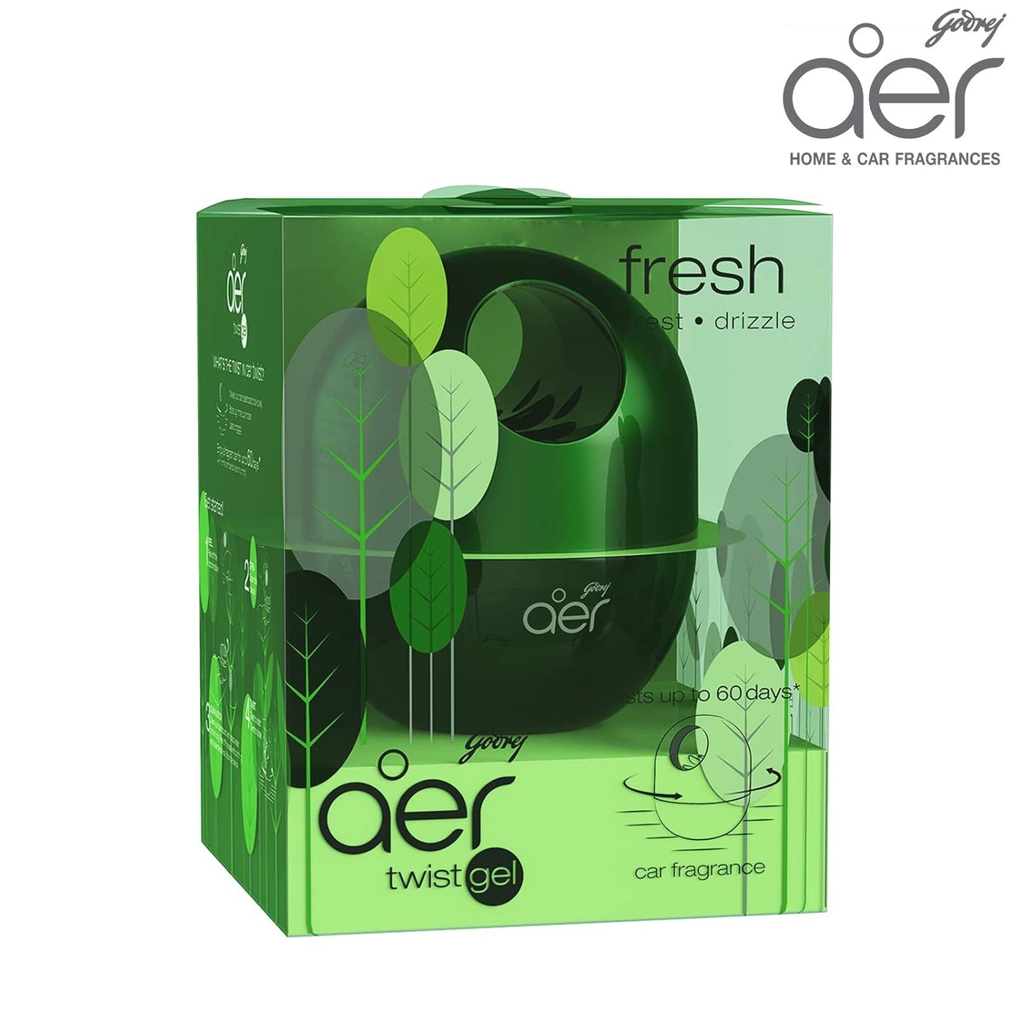 Godrej Aer Twist Car/Home Gel Fresh Forest Drizzle (45 g)