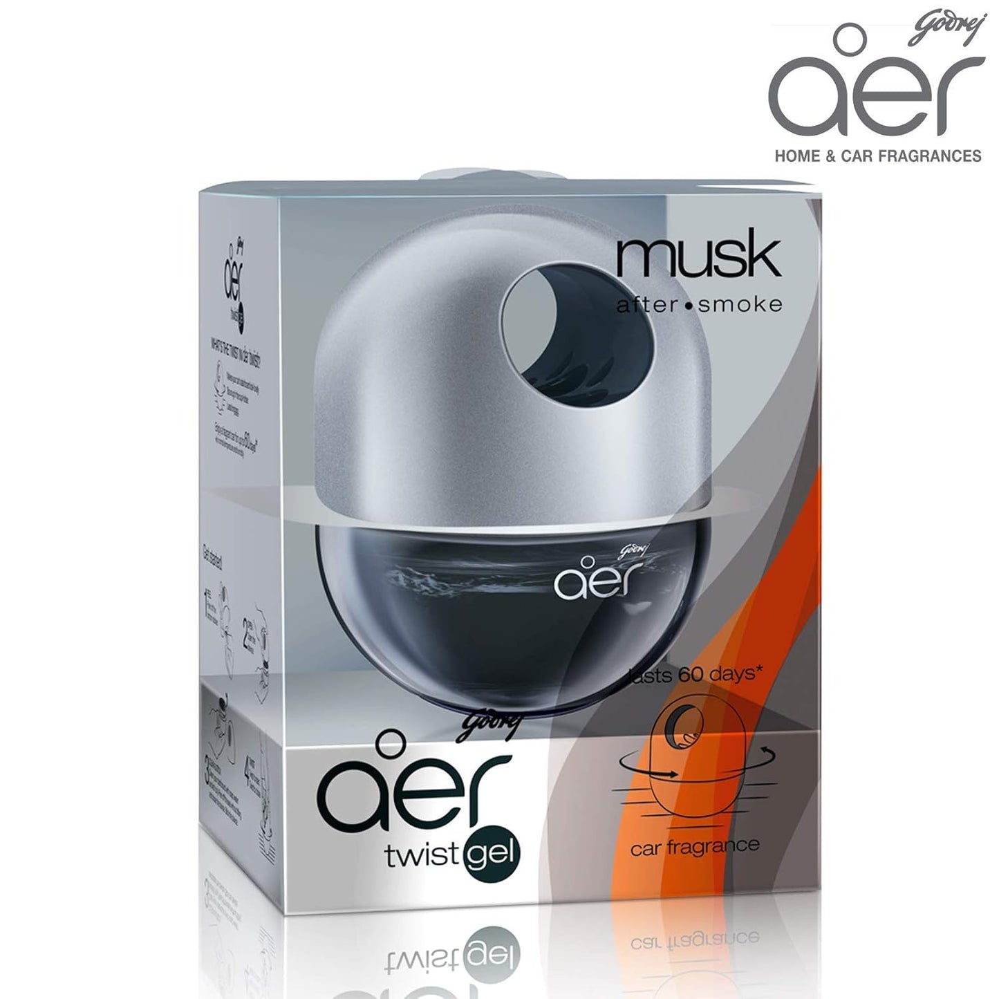 Godrej Aer Twist Car/Home Gel Musk After Smoke (45 g)
