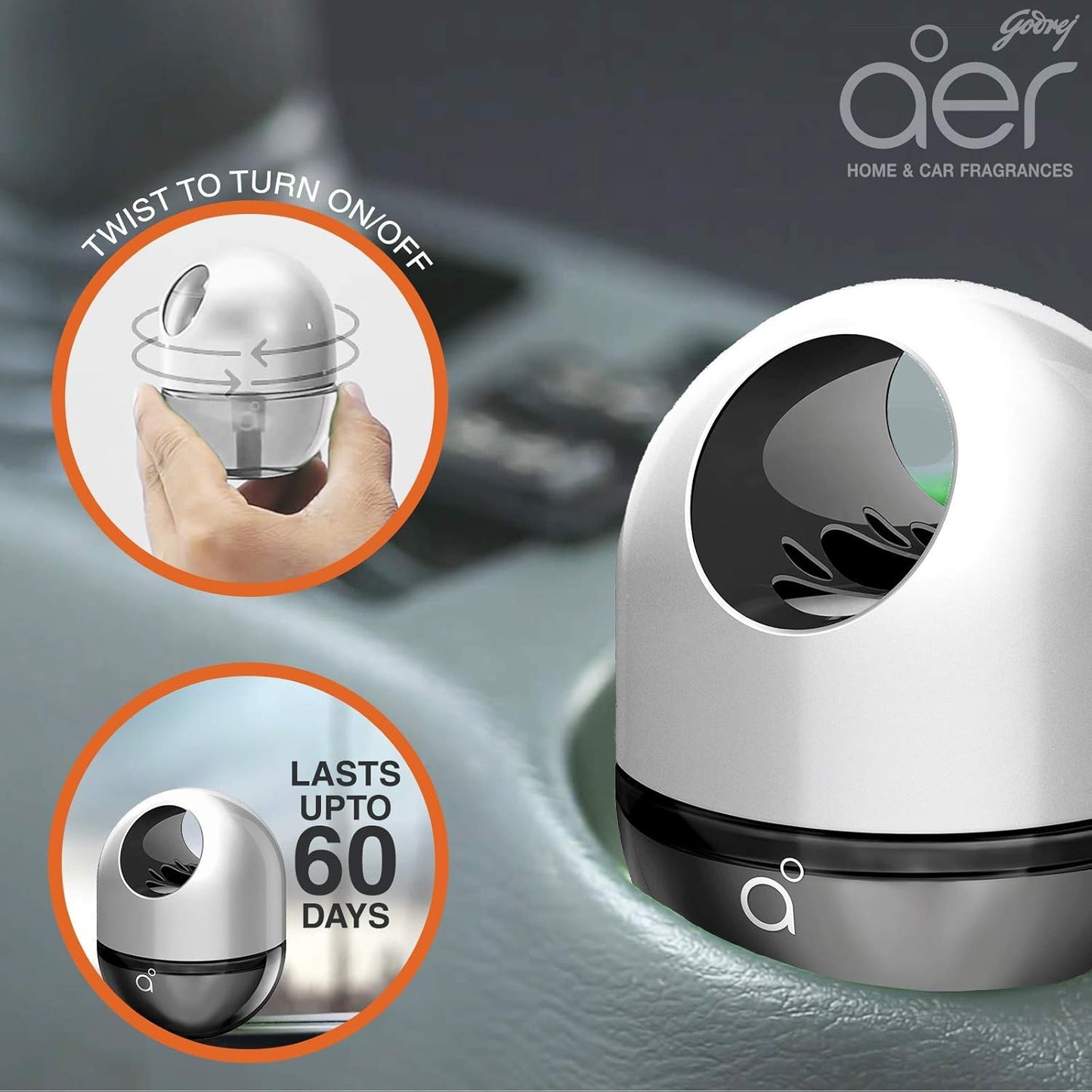 Godrej Aer Twist Car/Home Gel Musk After Smoke (45 g)