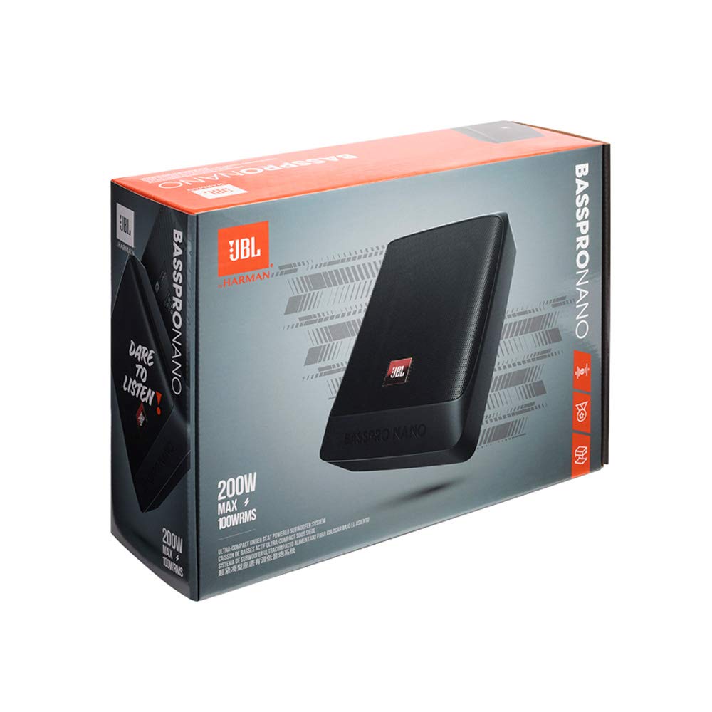 JBL Basspro Nano 6*8" Compact Underseat Subwoofer w/ Bass Controller (100W RMS 200W Peak)