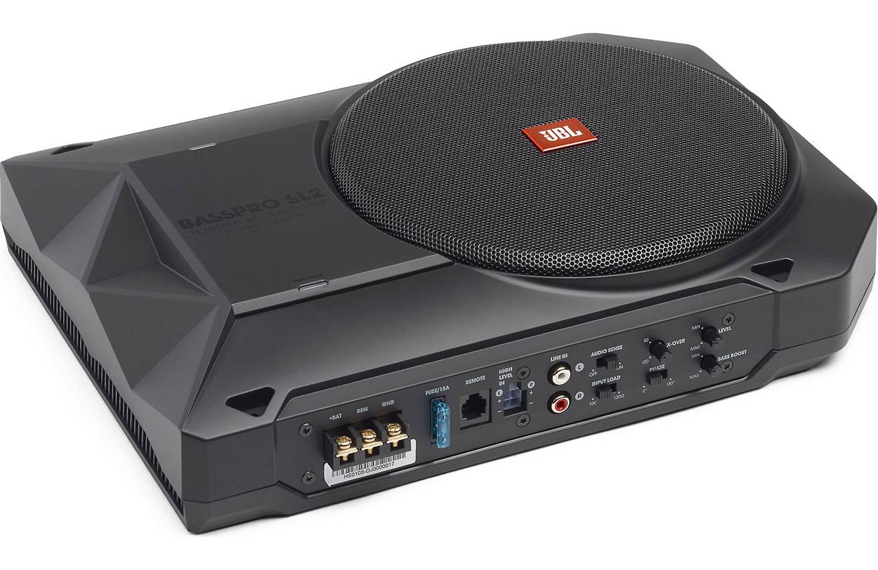 JBL Basspro SL2 8" Class D Compact Underseat Subwoofer w/ Bass Controller (125W RMS)