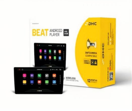 DHC BEAT 9 & 10" Digital Multimedia Player | Wireless Android Auto & Car Play | 4GB/64GB | IPS Display | 360 Degree Camera Support