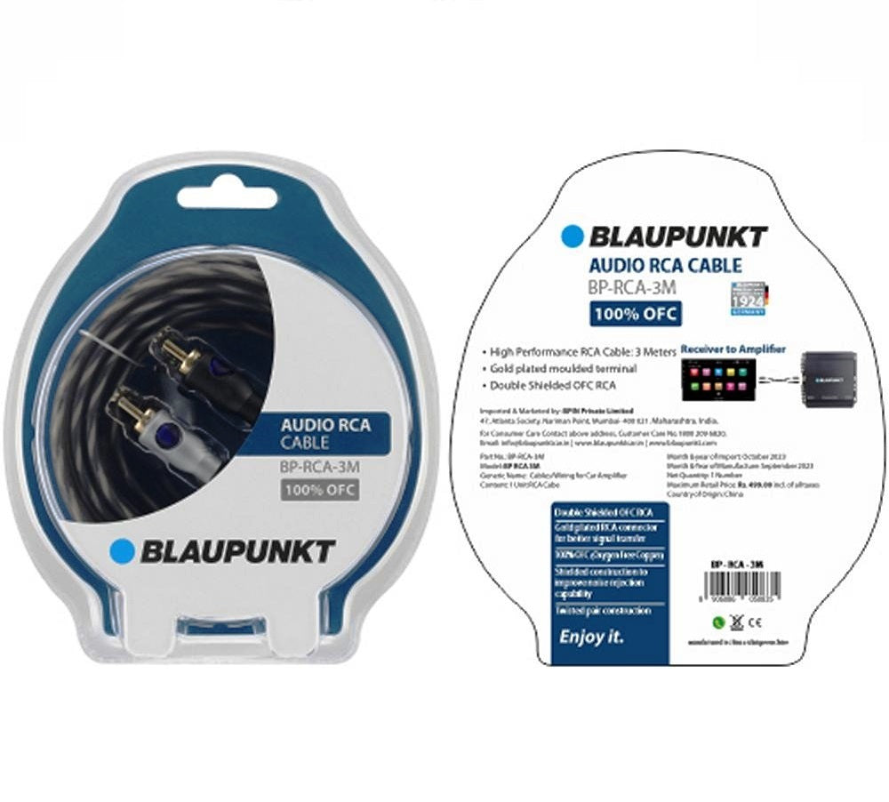 Blaupunkt BP-RCA-1M/3M/5M 100% OFC RCA Cable