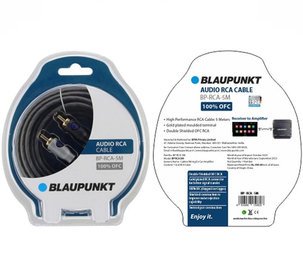 Blaupunkt BP-RCA-1M/3M/5M 100% OFC RCA Cable