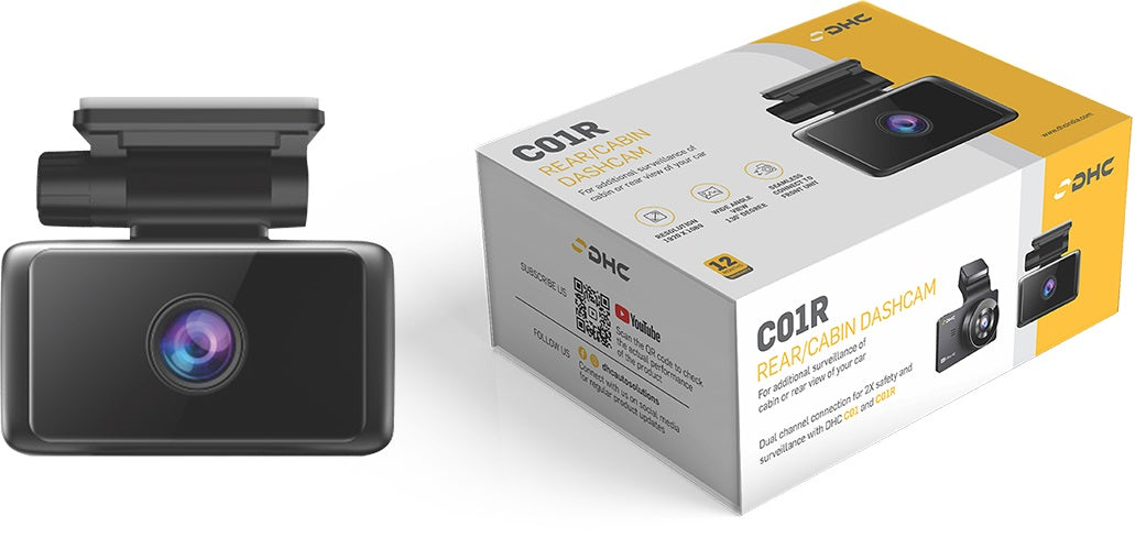 DHC C01 & C01R DASHCAM/DVR WIFI, Dual Camera, 4K Resolution
