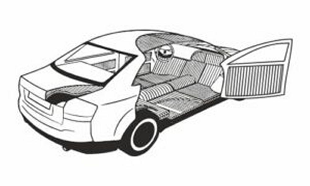 Blaupunkt Damp 2000 2mm Car Damping Sheets (Pack of 10)