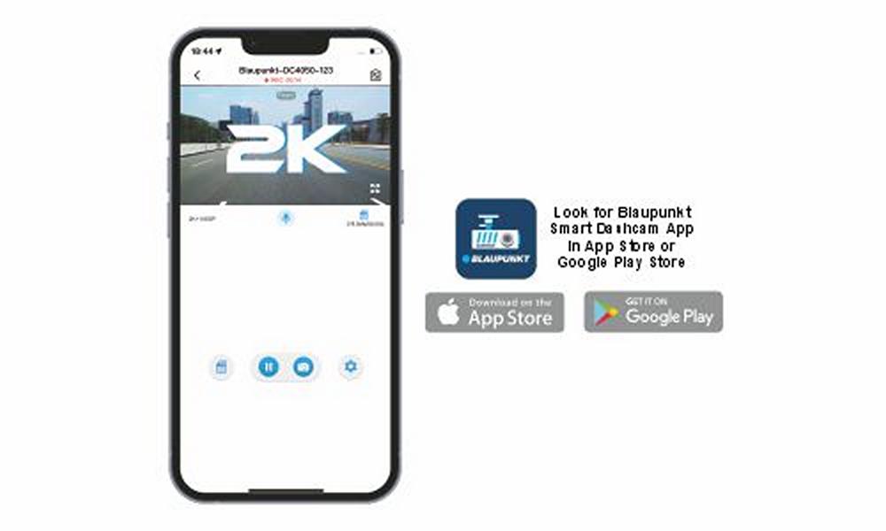 Blaupunkt DC 4050 DASHCAM/DVR WIFI, Dual Camera, 2K Resolution & G-Sensor