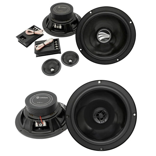 Combo of Rainbow EL-C260S & EL-X165S 6.5" Component & Coaxial Speakers (60W RMS 120W Peak)