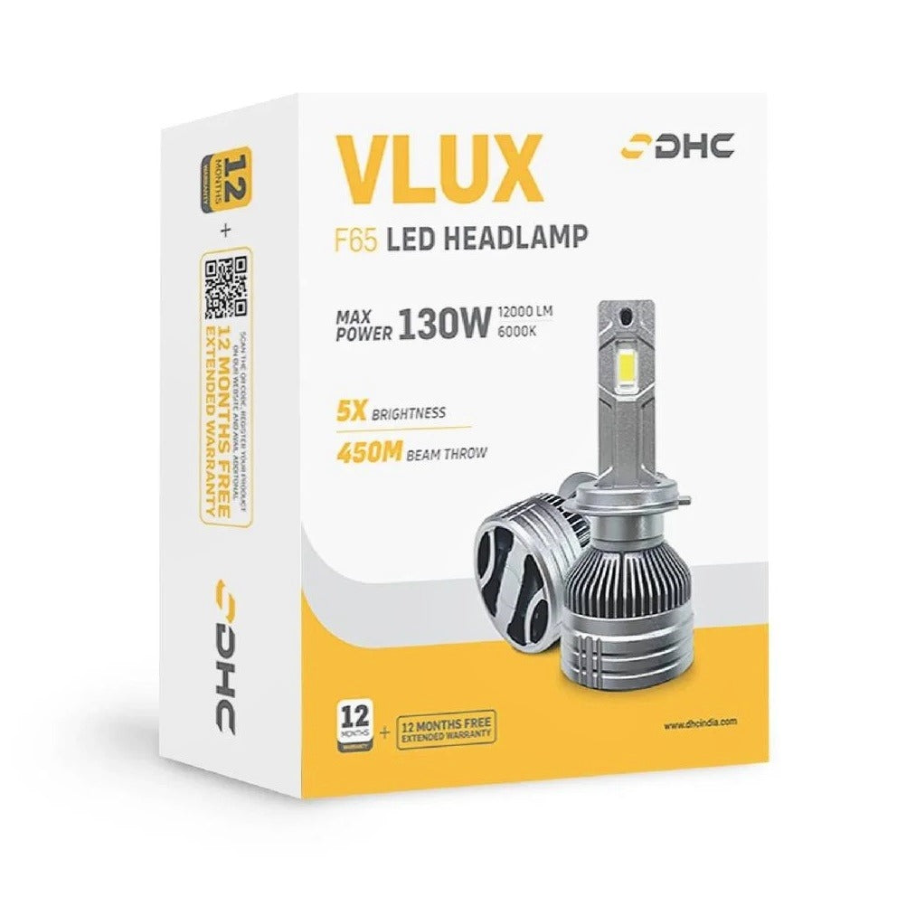 DHC VLUX F65 130W Auto LED Bulbs/Lamps 6000K