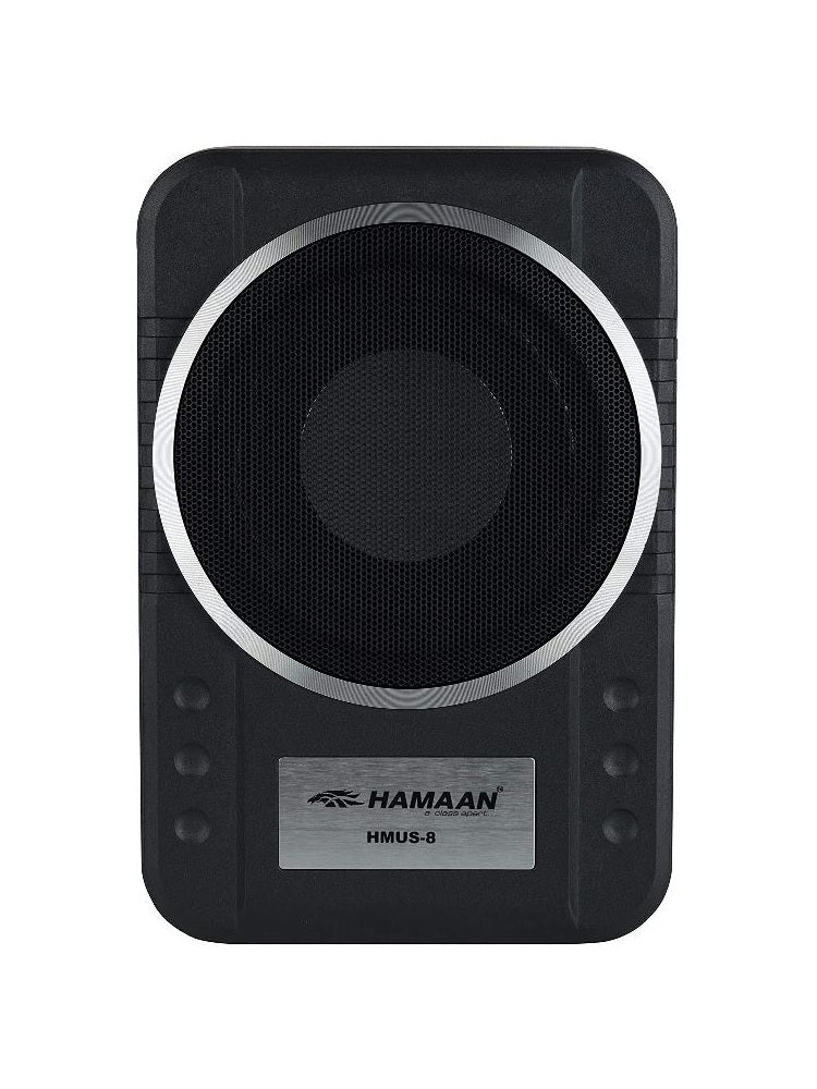 Hamaan HMUS-8 8" Underseat Active Subwoofer (500W RMS 1500W Peak)