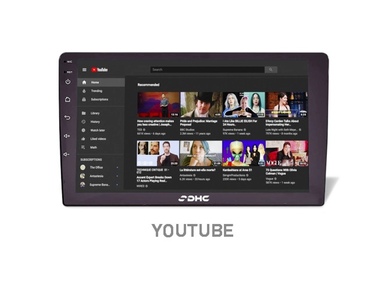 DHC INOX 9 & 10" Digital Multimedia Player - Touchscreen | Wireless Android Auto & Car Play | 2GB/32GB | IPS Display | Split Screen | 360 Degree Camera Support