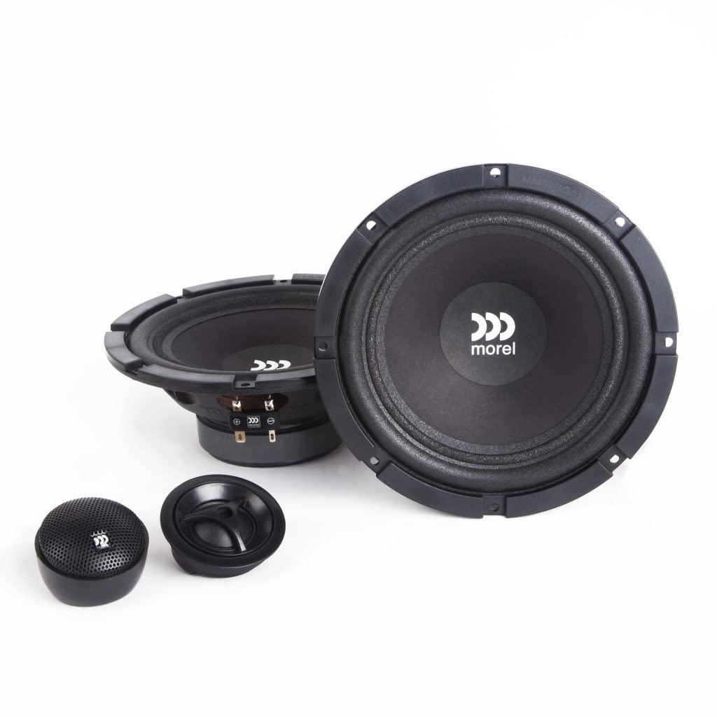 Combo of Morel Maximo 6 MKII 6.5" Component & Morel Maximo 6 Coax MKII 6.5" Coaxial Speakers (Cmp: 90W RMS 180W Peak Coax: 80W RMS 160W Peak)