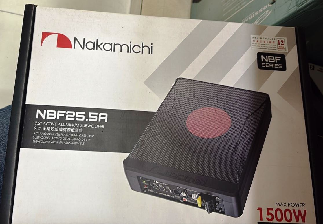 NAKAMICHI NBF25.5A 9.2" Underseat Active Subwoofer (150W RMS 1500W Peak)