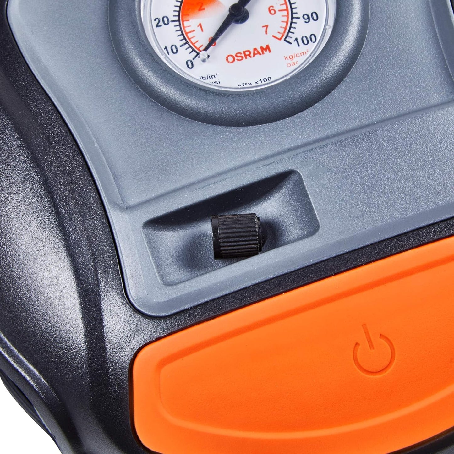 Osram OTI200 TYREInflate 200 Compact & Portable Car & Bike Tyre Inflator | 12V DC, 120W, 100% Copper Motor | Analog Gauge with Preset & Auto Cut-Off | Windup Cable | Black