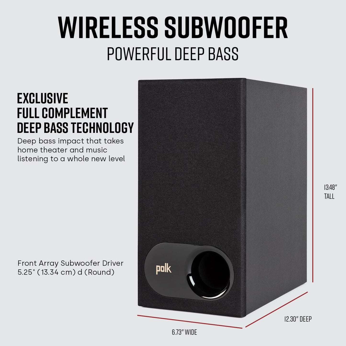 Polk Audio Signa S2 2.1 Universal TV Sound Bar and Wireless Subwoofer System (120W)