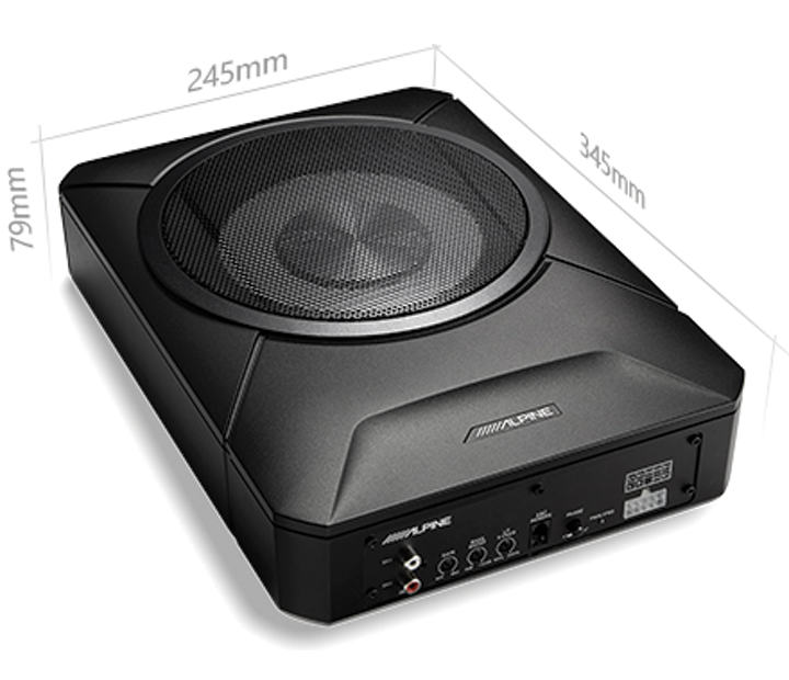 Alpine PWE-S800 8" Compact Underseat Subwoofer (120W RMS 240W Peak)