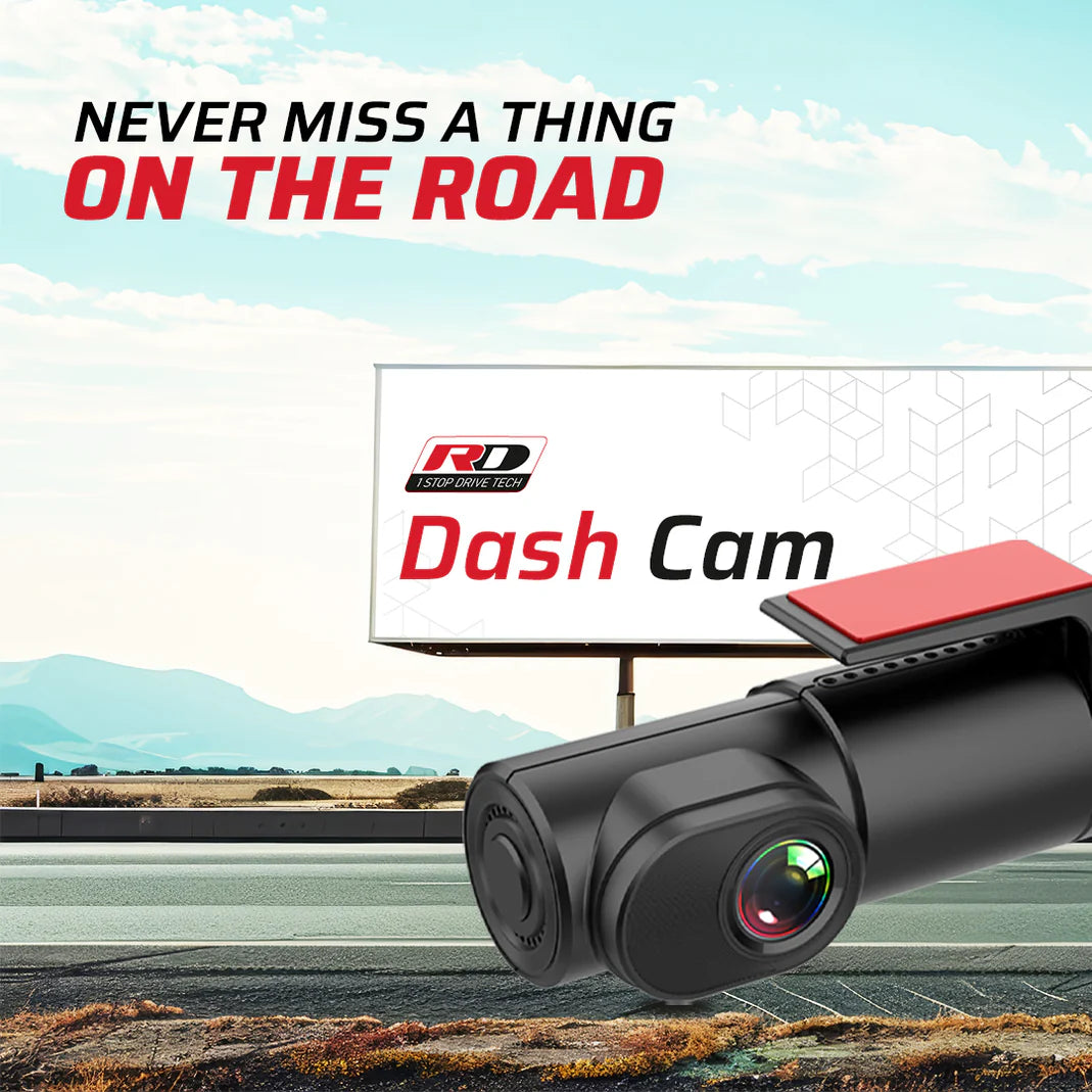RD Overseas Car Dashcam/DVR | 2K Recording | 256GB Support | 130 degree Wide Angle | Night Vision