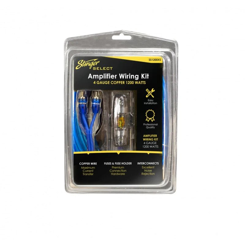 Stinger SS1200XS 4 AWG OFC Amplifier Wiring Kit (1200W)