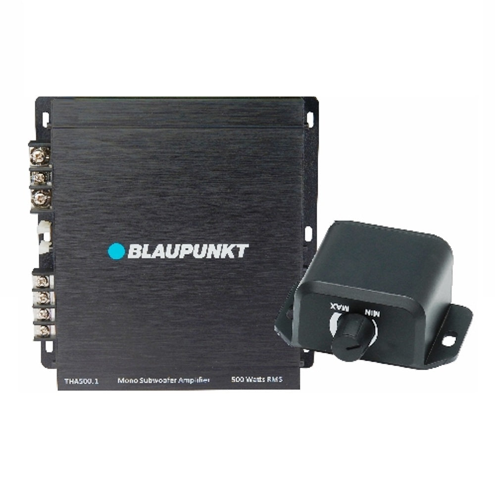 Blaupunkt THA 500.1 Mono Amplifier w/ External Bass Controller (RMS: 250W (4Ω) 500W (2Ω))