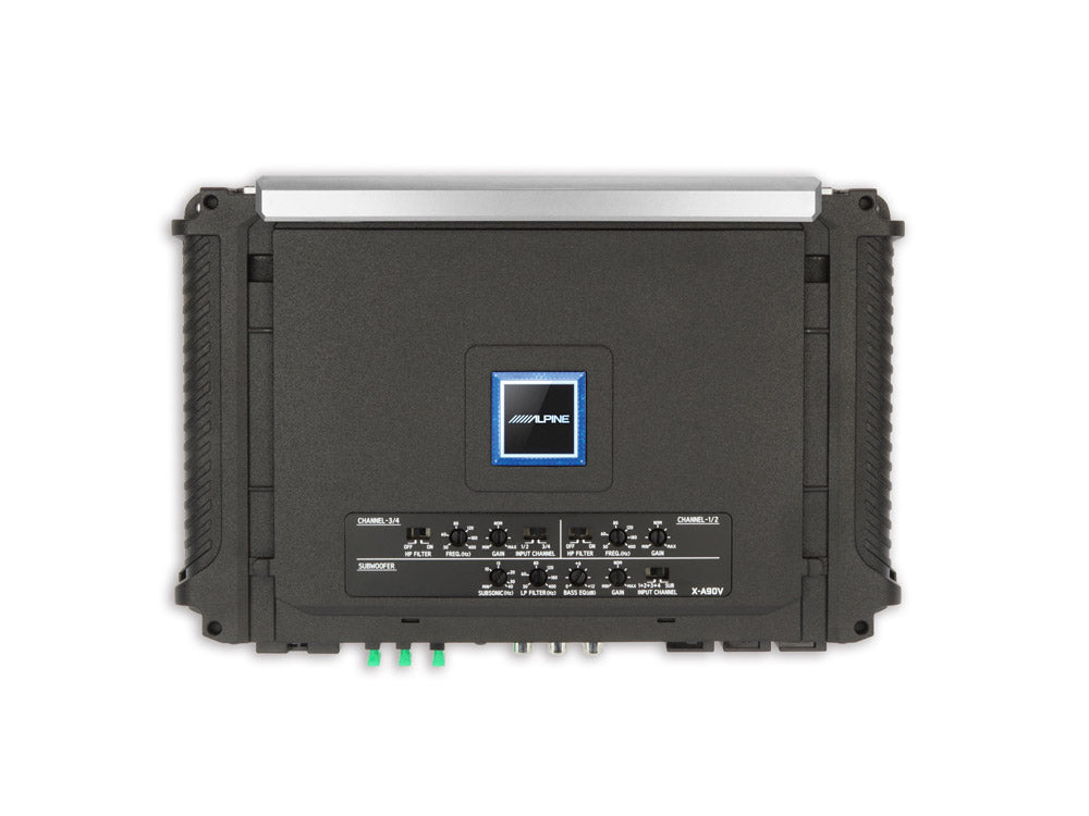Alpine X-A90V X-Series Class D High Power 5 Channel Digital Amplifier (RMS: 75W*4 + 300W*1 (4Ω) 100W*4 + 500W*1 (2Ω) 1800W Peak)