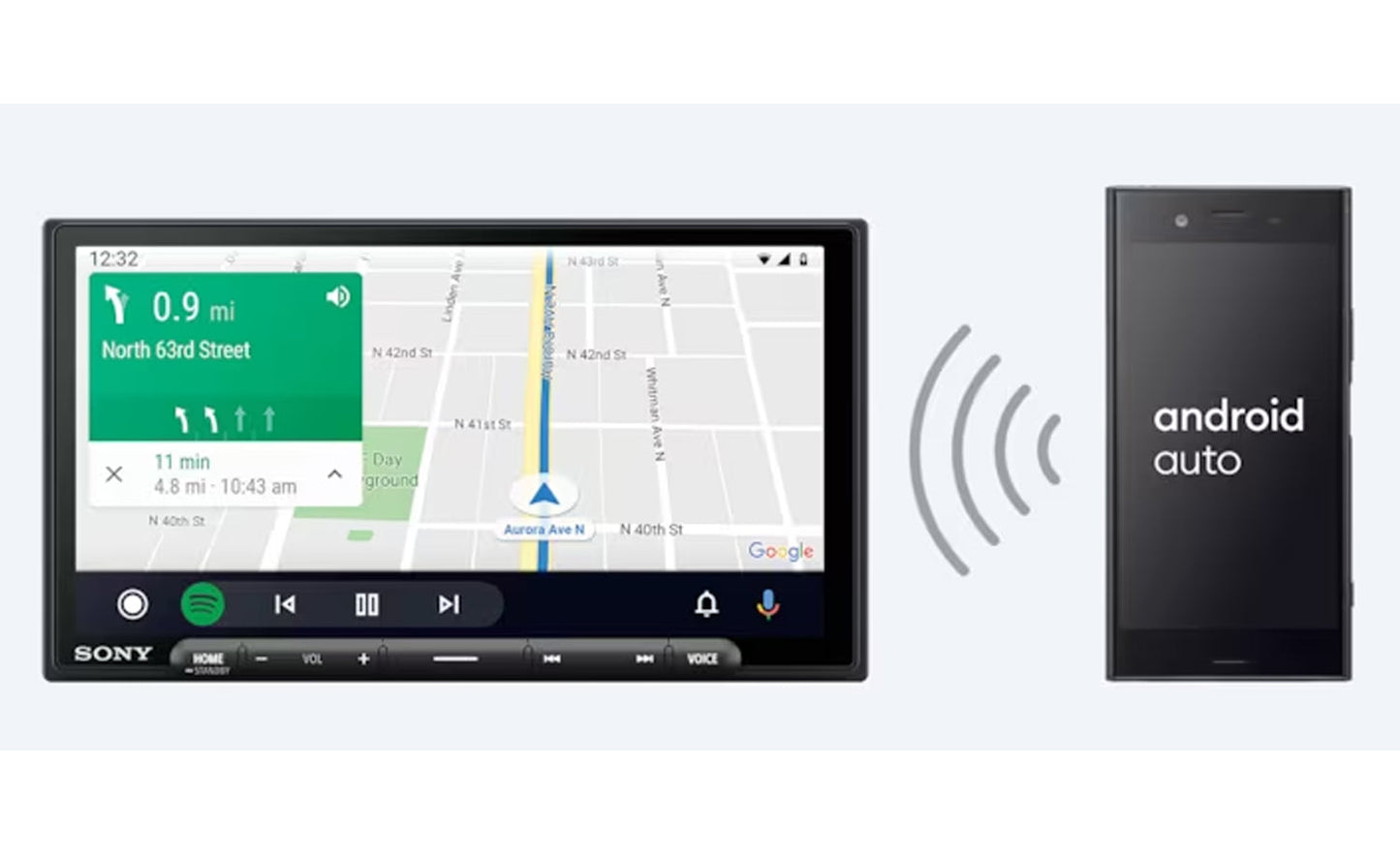 Sony XAV-AX4000 7" Digital Multimedia Receiver w/ Wireless Android Auto & Wireless Car Play