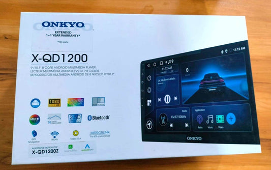 Onkyo X-QD1200 9/10.1" Android Multimedia Car Audio System 2/32GB & 4/64GB | IPS Display | Video Out | GPS Navigation | WLAN | Mirrorlink | Capacitive Touchscreen | Wireless Android Auto & Car Play | DVR Support