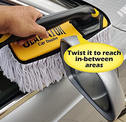 Bergmann Gladiator Twister Car Duster (with Wax-Baked Cotton Strands), White, Extra Large