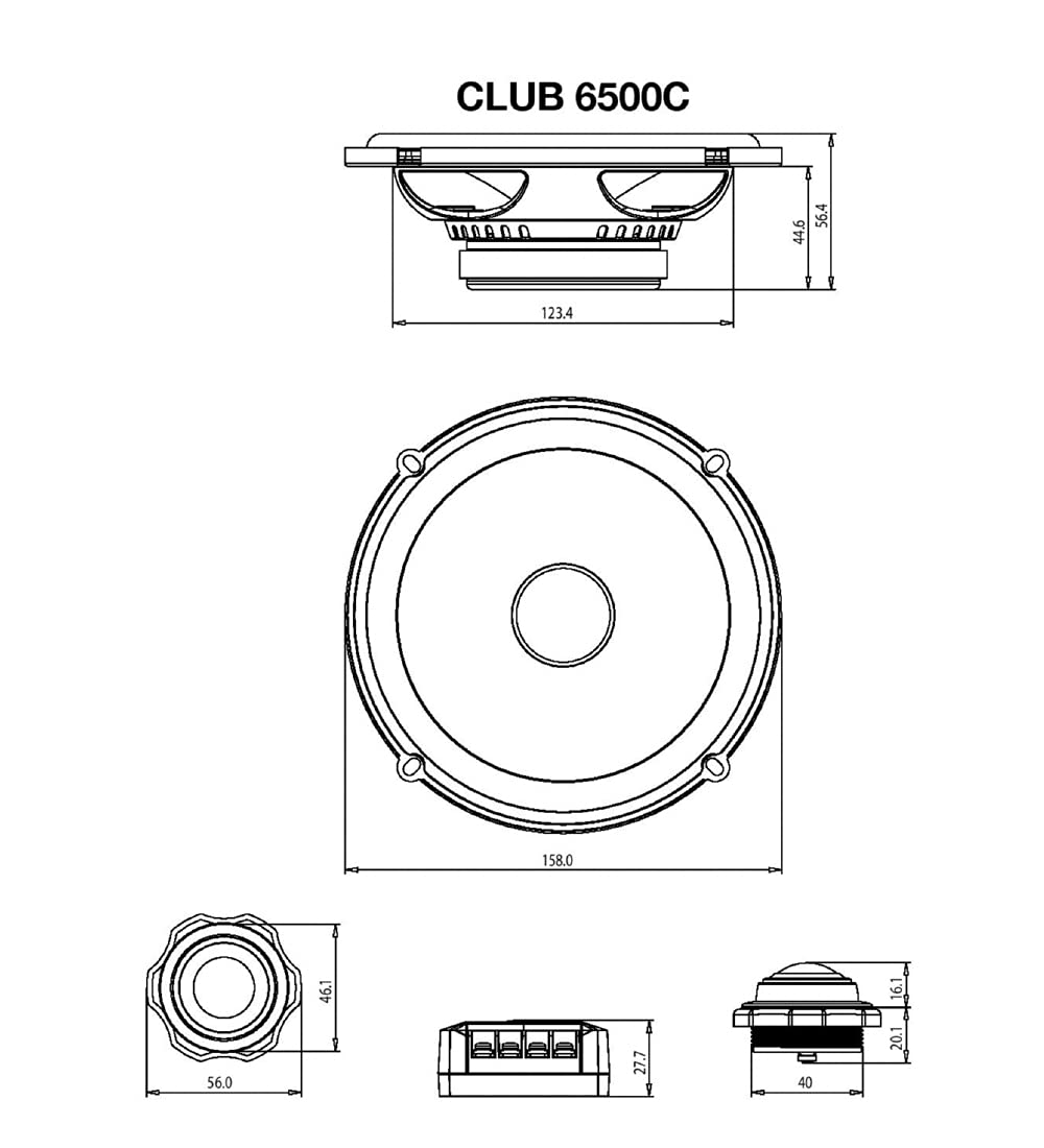 Jbl Club 6500C 6.5" Component Speakers (60W RMS, 180W Peak)