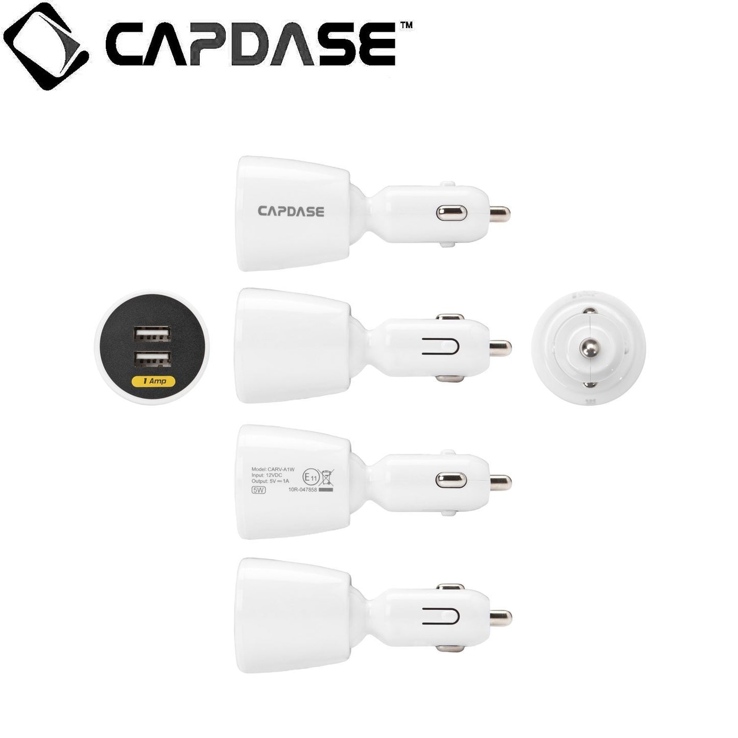 Capdase Dual USB CAR Charger CA00-RG01 REVO G2 1 Amp (5W) Black