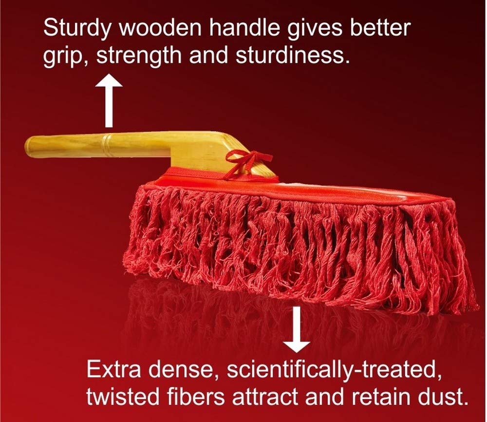 Bergmann Gladiator Platinum 2 Car Duster (with wax-baked cotton strands and wooden handle)