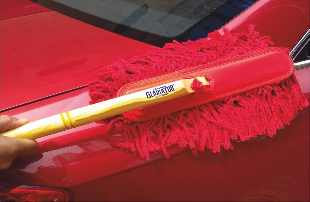 Bergmann Gladiator Platinum 2 Car Duster (with wax-baked cotton strands and wooden handle)