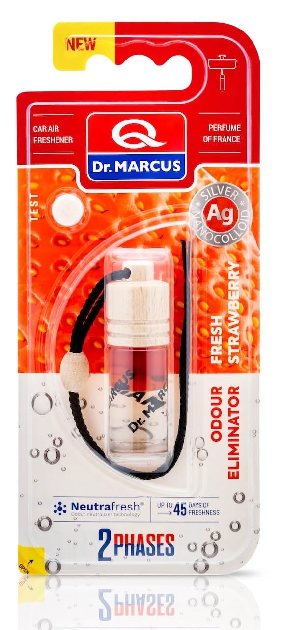 Dr. Marcus 2Phases 2in1 Car Air Freshener & Deordorizer Liquid Bottle (Strawberry)
