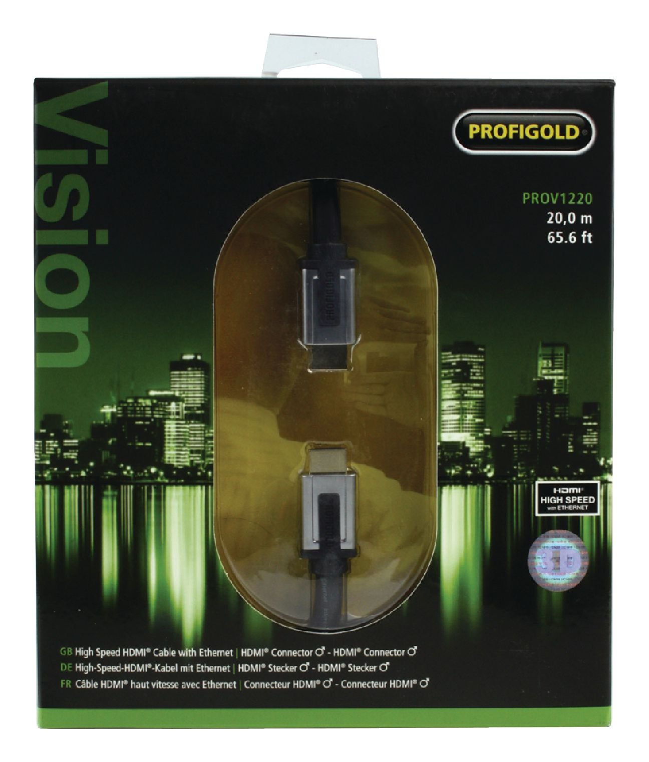 High Speed HDMI Cable with Ethernet HDMI Connector - HDMI Connector 20.0 m Black