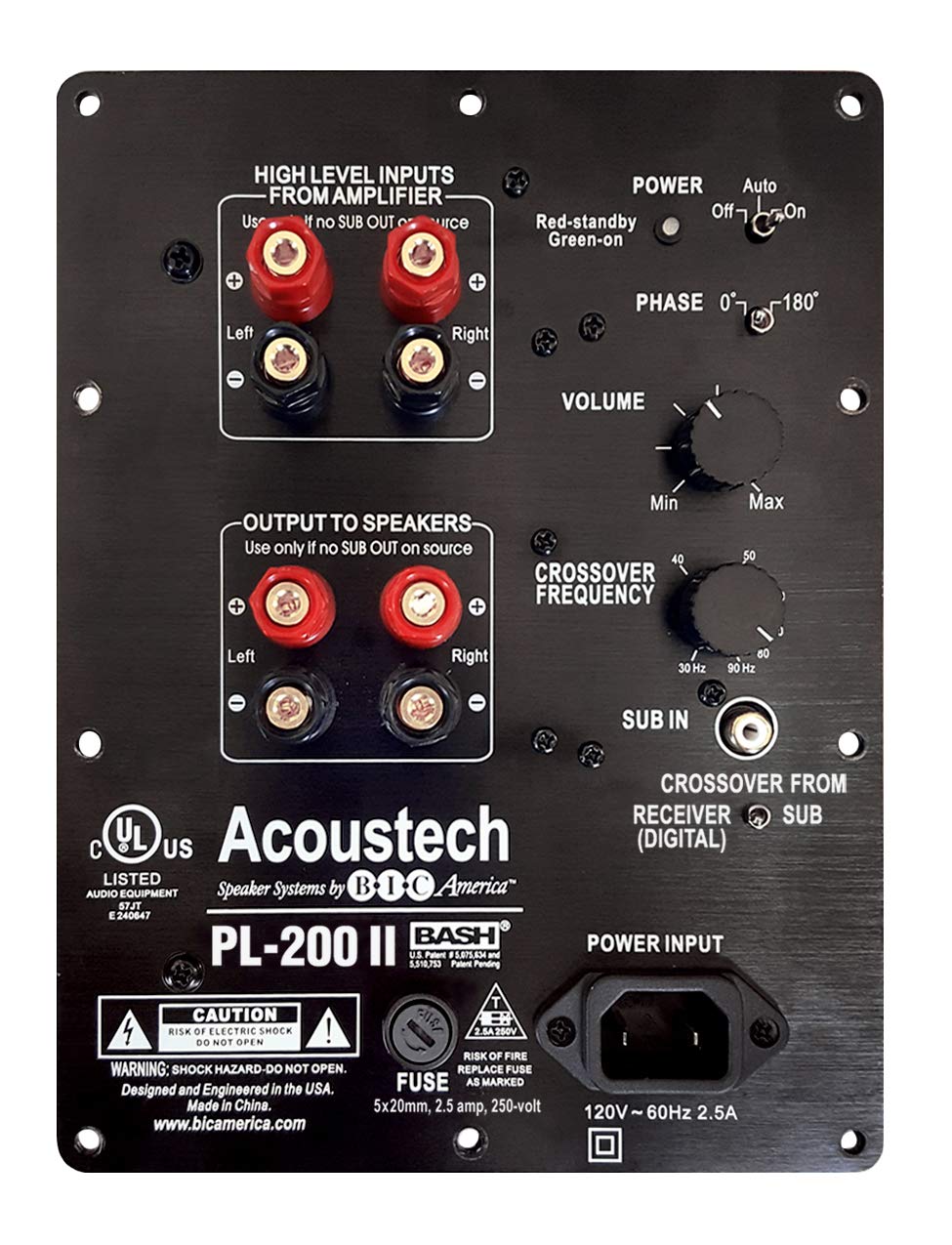BIC America Acoustech PL200 II 12" Active Subwoofer