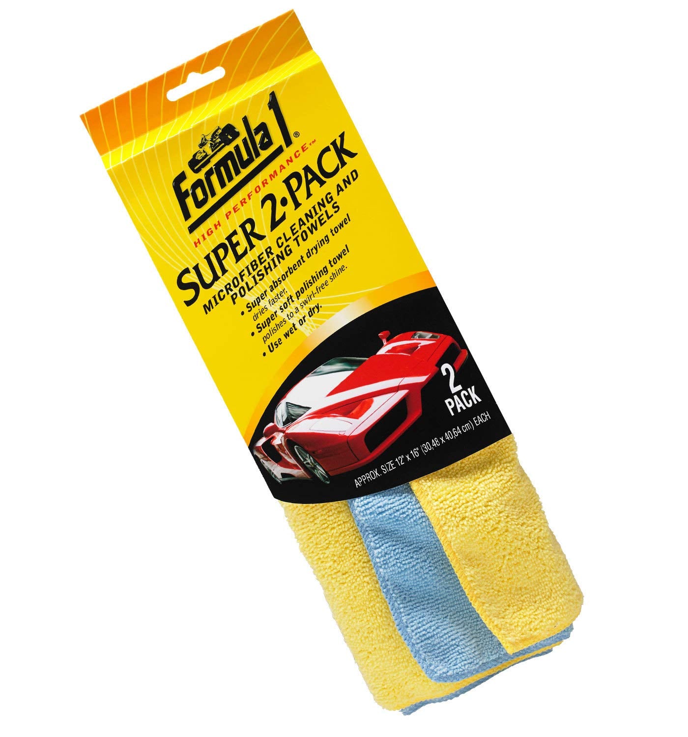 Formula 1 Super-2 Pack Microfibre Cloth (Pack of 2)