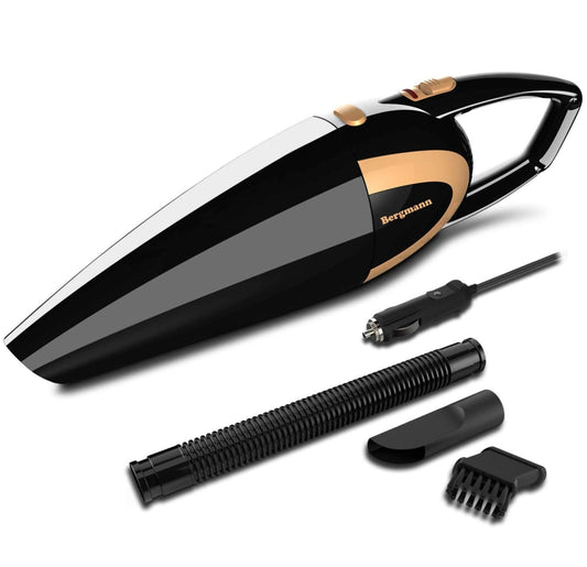 Bergmann Stunner Car Vacuum Cleaner w/ Stainless Steel HEPA Filter (Black)