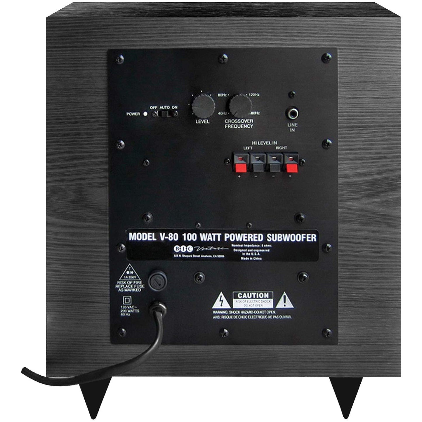 BIC America Venturi V80 8" Down Firing Active Subwoofer