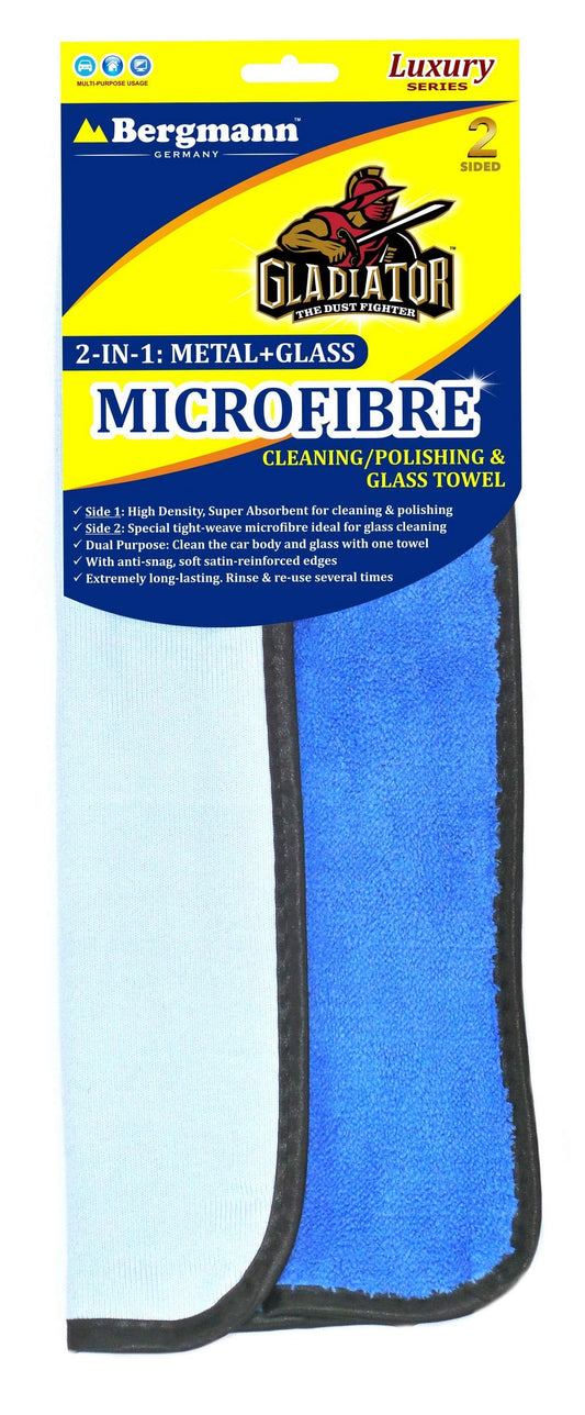 Bergmann Gladiator 2-in-1 Metal & Glass Microfibre Cloth