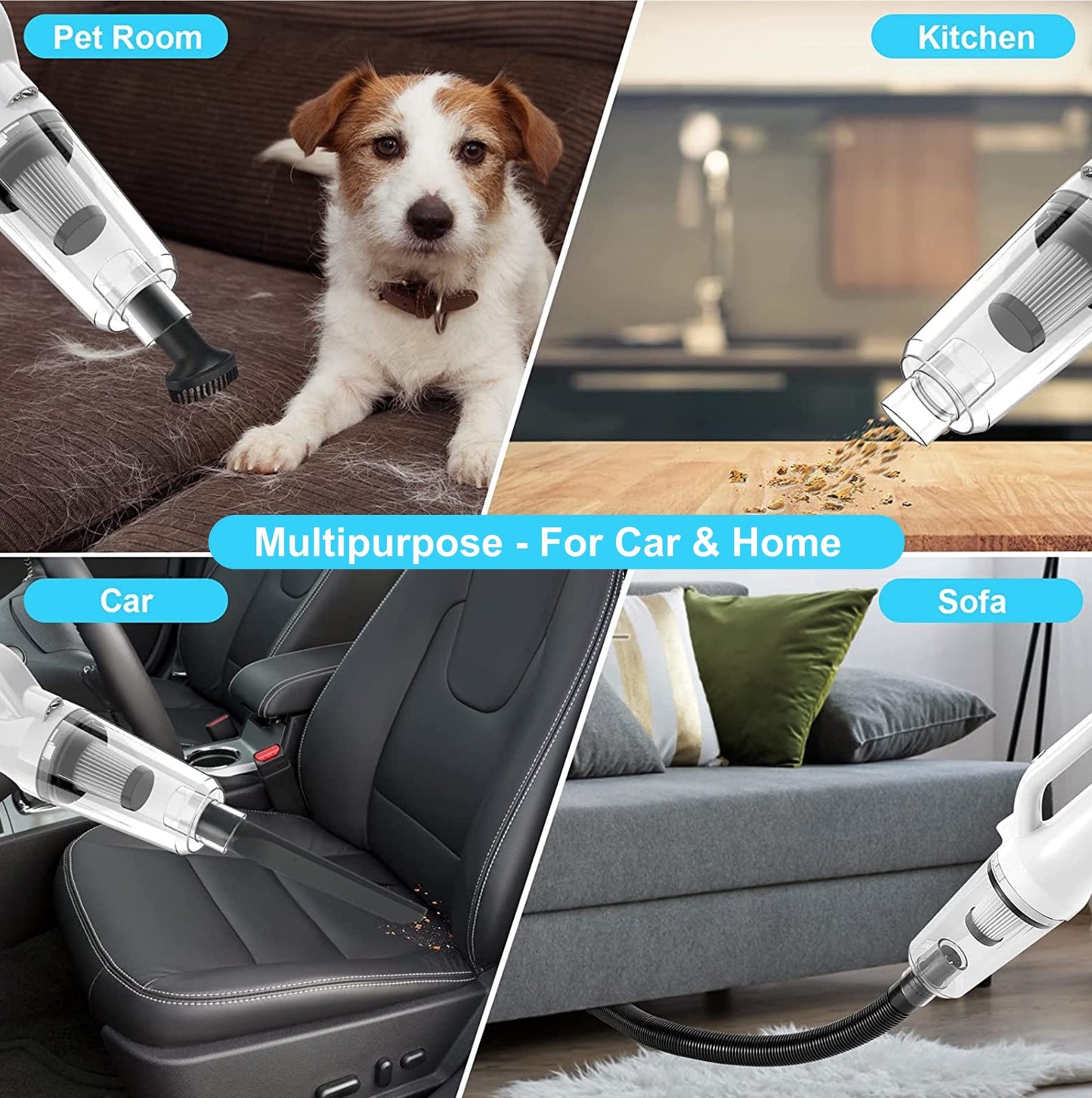 Bergmann Vector Cordless Handheld Car & Home Vacuum Cleaner (White)