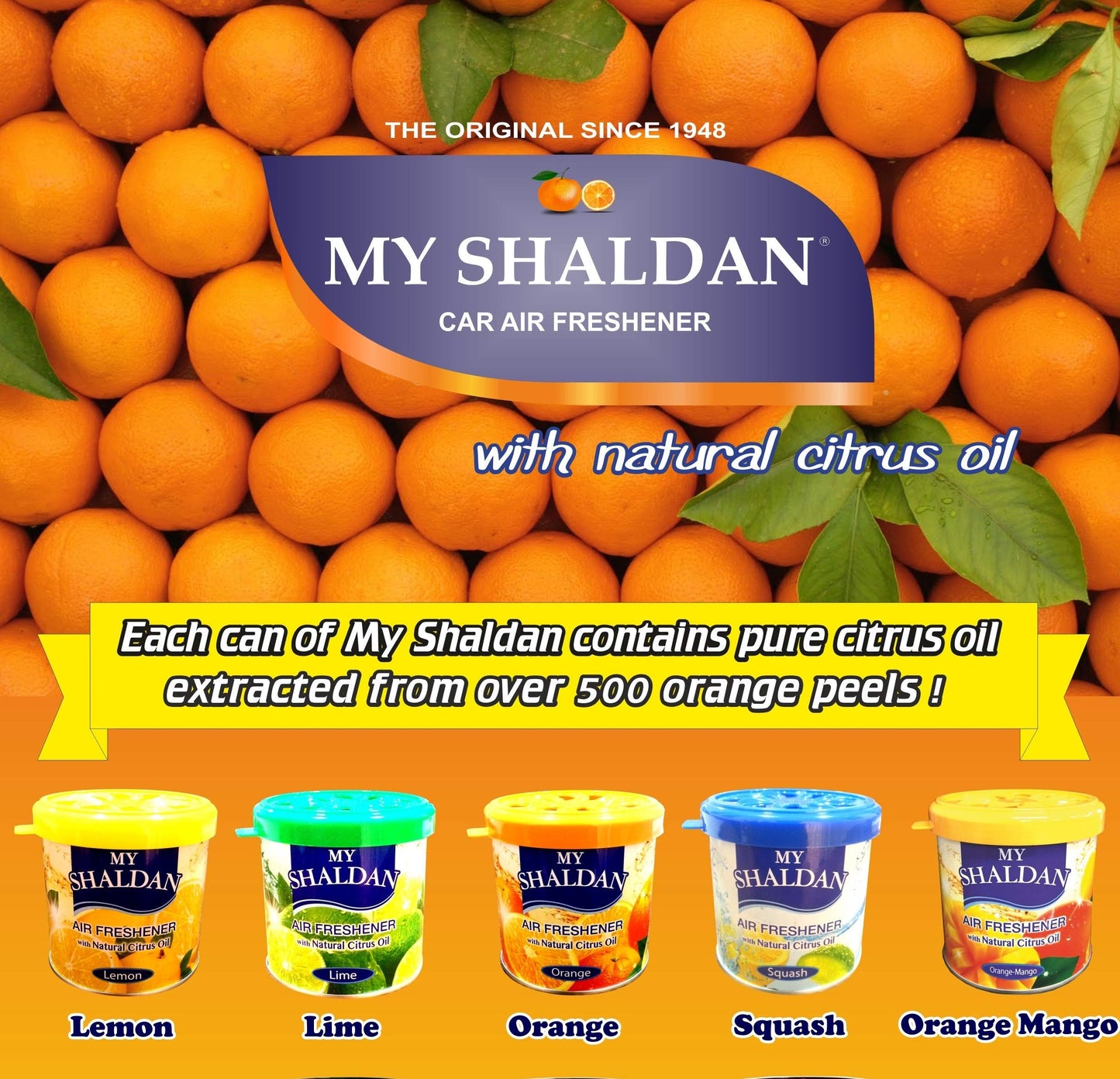 My Shaldan Lemon Gel Car/Home Air Freshener (80 gms*3)