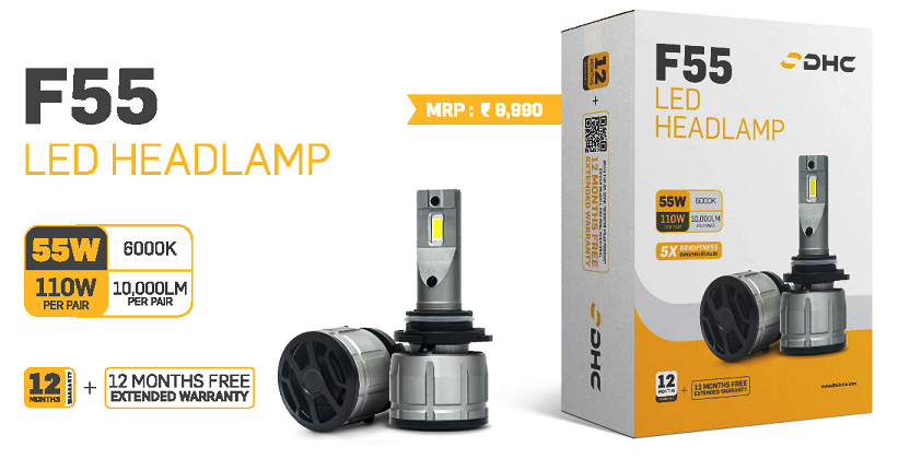 DHC F55 110W Auto LED Bulbs/Lamps (4300K & 6000K)