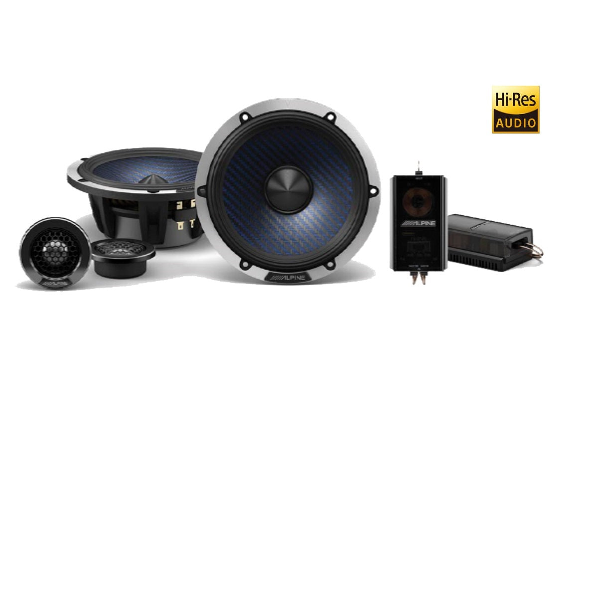 Alpine DP2-65C 6.5" Next Generation DP Series Component Speakers (50W RMS 240W Peak)