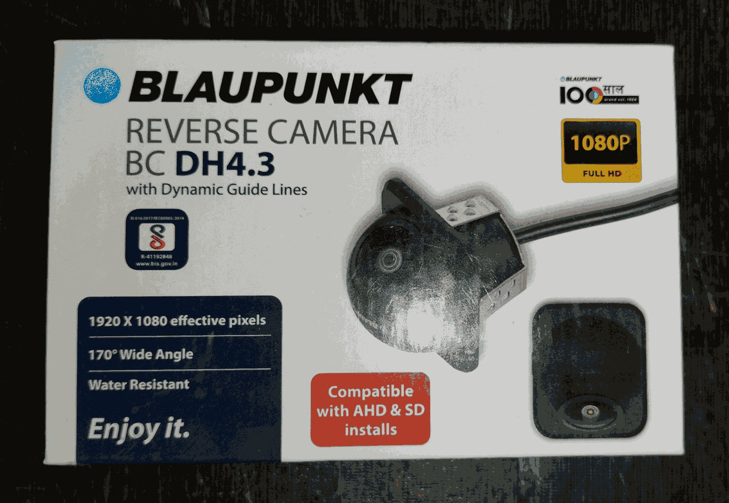 Blaupunkt BC DH 4.3 SD/AHD Universal OE Fitment Type Front/Rear Number Plate Camera w/ Dynamic Guidelines