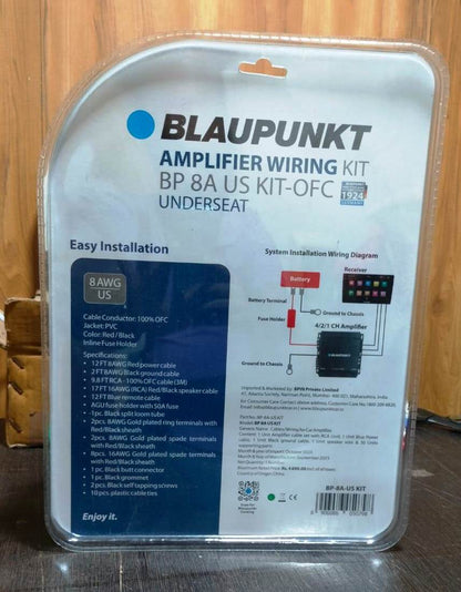 Blaupunkt BP-8A-US OFC Underseat Mono/2 Channel Amplifier Wiring Kit