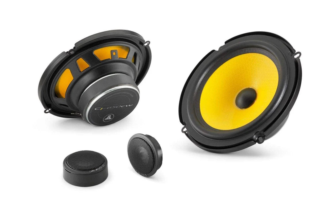 Combo of JL Audio C1-650 & C1-650X 6.5" Component & Coaxial Speakers (50W RMS)