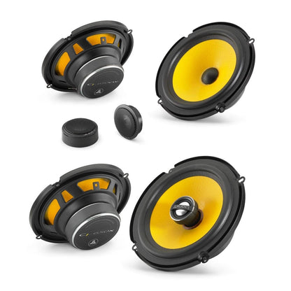 Combo of JL Audio C1-650 & C1-650X 6.5" Component & Coaxial Speakers (50W RMS)