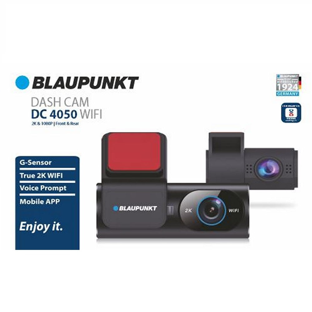 Blaupunkt DC 4050 DASHCAM/DVR WIFI, Dual Camera, 2K Resolution & G-Sensor