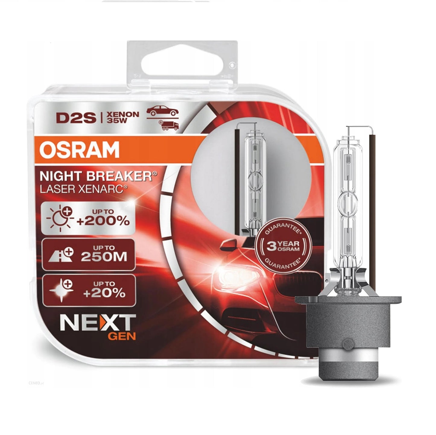 OSRAM D Series XENARC NIGHT BREAKER LASER 35W Auto Halogen Bulbs/Lamps 4400K-4500K