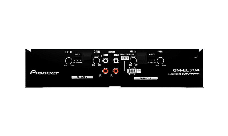Pioneer GM-EL704 Class A/B 4/3/2 Channel Amplifier (RMS: 70W*4 (4Ω) 95W*4 (2Ω))