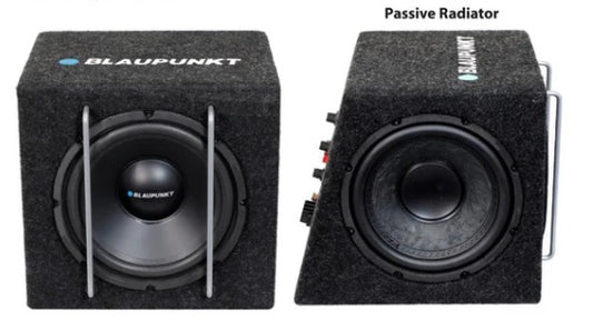 Blaupunkt GTB 8200A V2 8" Class D Active DVC Subwoofer with Passive Radiator (75W RMS 225W Peak)